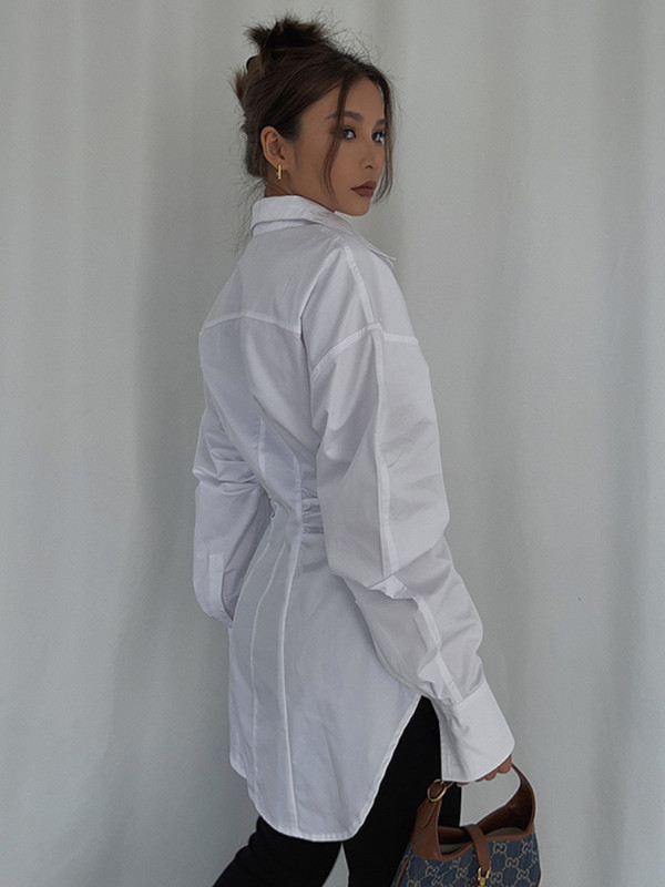 S-5XL särgid Naiste kevadised jaapani stiilis soliidsed õhukesed pikkade varrukatega kontori naised, vabaaja mood, lihtsad, kõik sobivad šikid minimalistlikud topid