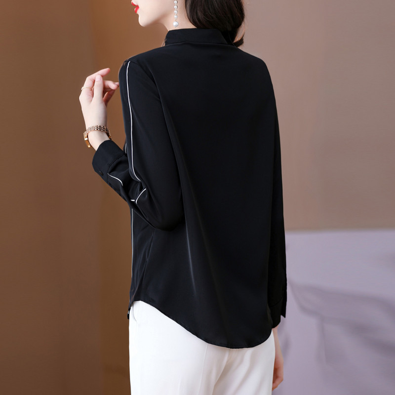 Augstas kvalitātes jauni sieviešu šifona krekli ar garām piedurknēm 2023. gada modes korejiešu stila OL blūzes, topi Sieviešu ikdienas apģērbs