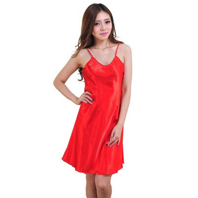 Nagyker női szatén hálóing Női szexi spagettipántos éjszakai ruha Női ujjatlan hálóruha Nagy 3XL 4XL Hálóruha