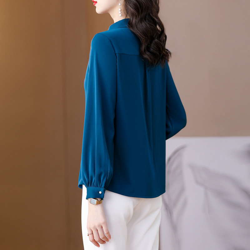 Modes sieviešu blūzes, 2023. gada biroja sieviešu elegantie krekli sievietēm ar garām piedurknēm.