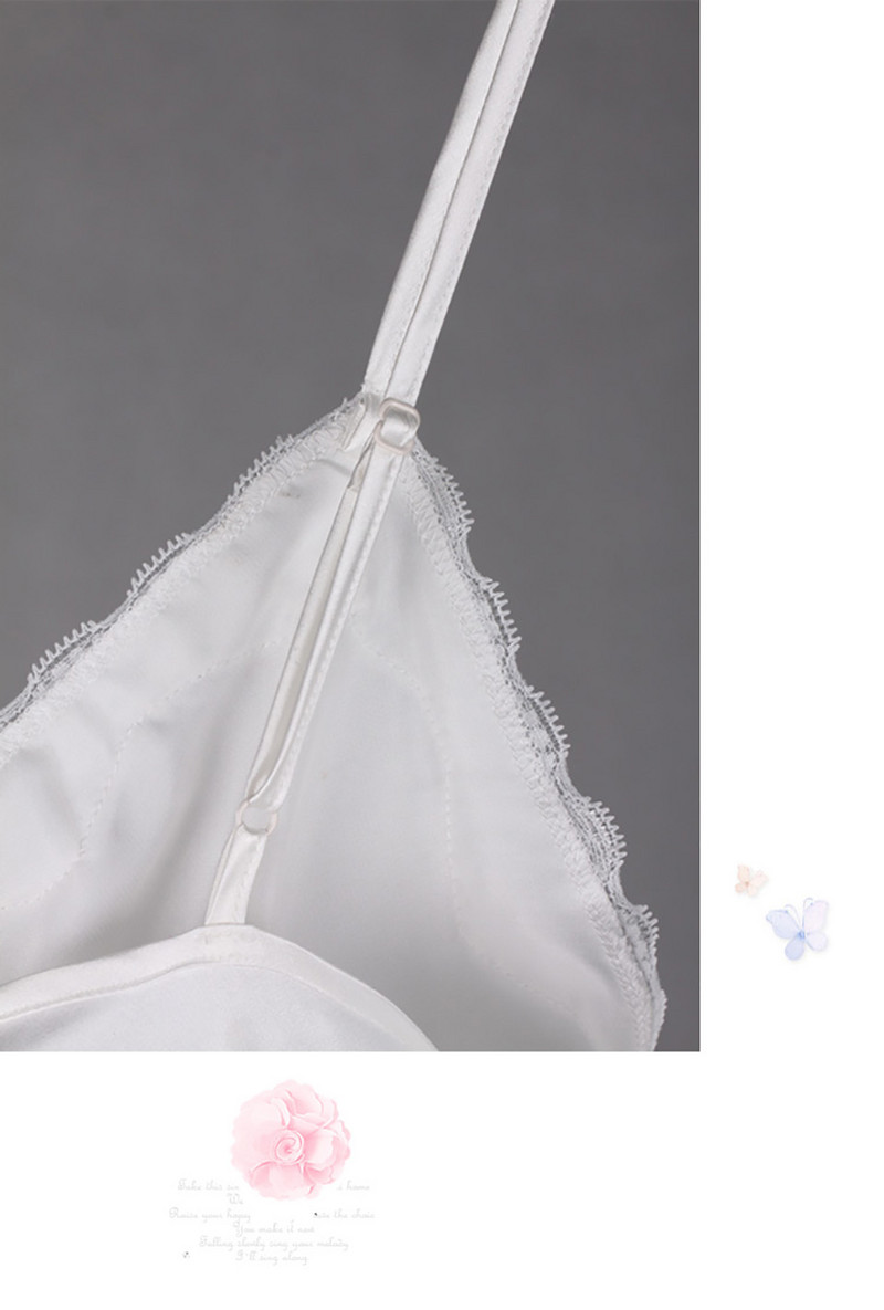 Csipke hálóingek V-nyakú hálóruha, fehér bokáig érő hálóruha Női spagettipántos hálóing hosszú hálóruha Női SLA501W