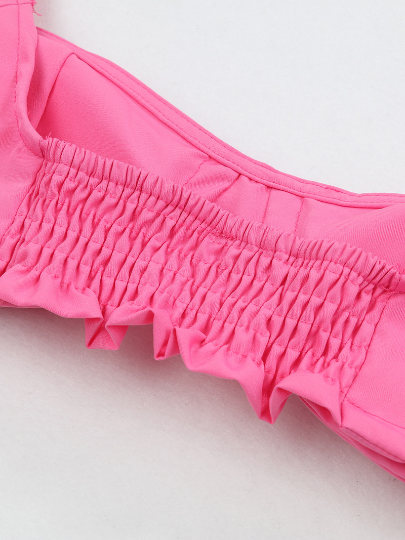 Masīvs sieviešu divdaļīgs svārku komplekts kvadrātveida apkakles princese ar piedurknēm, tievs, spilgtas līnijas apdares tērps, jauns vakara ballītes komplekts