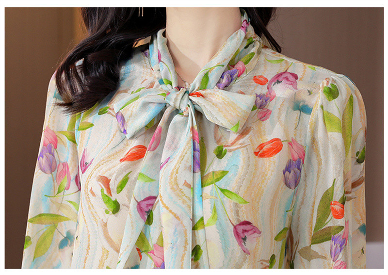 FANIECES 3XL camisa női őszi alkalmi sifon felsők blúz masnis nyakú ing hosszú ujjú divat blúzok ruhák Blusas Mujer 6395