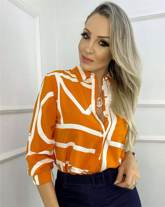 Munkaingek nőknek Hosszú ujjú blúzok Irodai viselet Gombos Alkalmi felsők Őszi Y2K Utcai ruházat Ruhák Camisas E Blusas