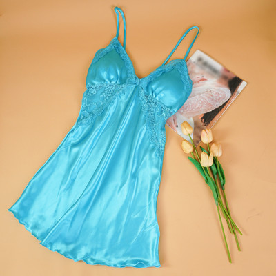 Szexi csipke éjszakai ruha Női Mély V nyakú, selymes szatén hálóing Csipkés hálóingek Női alsóneműk Nagy méretű hálóruha Háziruha