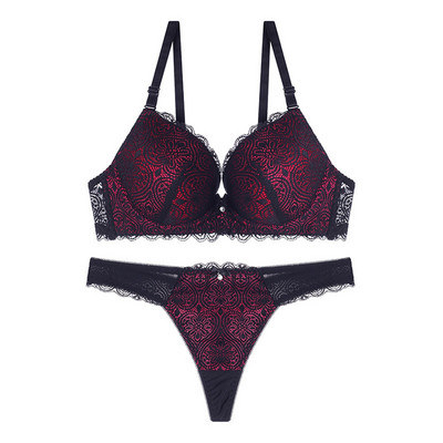 Sieviešu caurspīdīgs, seksīgs, mežģīņu krūštura siksnas krūtis, caurspīdīgas T bikses, izšūšanas apakšveļas komplekts, seksīga sieviešu apakšveļa