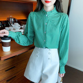 2023 tavaszi nyár Női blúzok Új elegáns Divatnyomtató női ingek Hosszú ujjú ingek Felsők Blusas Mujer