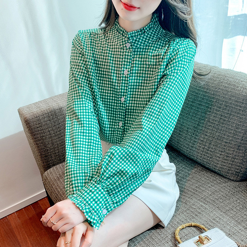 2023 tavaszi nyár Női blúzok Új elegáns Divatnyomtató női ingek Hosszú ujjú ingek Felsők Blusas Mujer