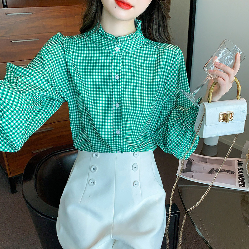 2023 tavaszi nyár Női blúzok Új elegáns Divatnyomtató női ingek Hosszú ujjú ingek Felsők Blusas Mujer