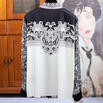FANIECES S-4XL Пролетна копринена риза Модна сатенена блуза с дълъг ръкав Винтидж дамски елегантни блузи OL Топове Дамско облекло 6830
