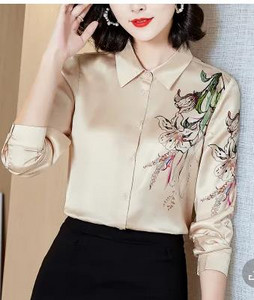 Nyomtatott ing Női Divatos hosszú ujjú virágos ingek Női felső