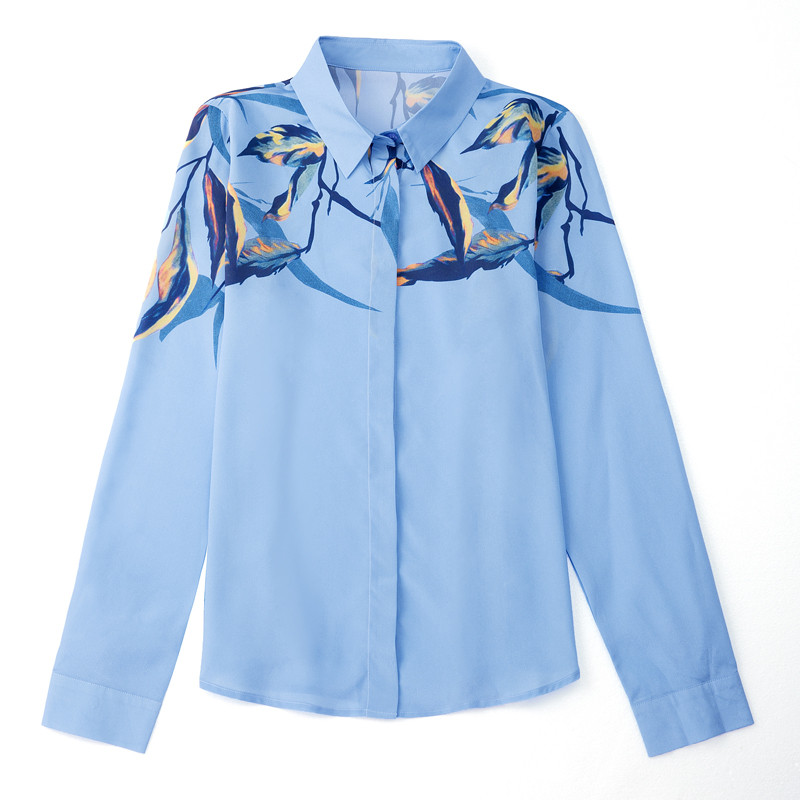 Nyomtatott ing Női Divatos hosszú ujjú virágos ingek Női felső