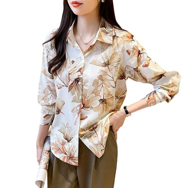 Uued naiste särgid elegantse stiili ja luksuslike naiste nööpidega graatsilise disainiga kevad-sügistopid blusa mujer