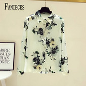 FANIECES S-4XL Рубашка Camisas E Blusas Γυναικείες καλοκαιρινές μπλούζες φθινοπωρινές μπλούζες Γυναικεία μπλούζα με μακρυμάνικο V λαιμόκοψη 6356