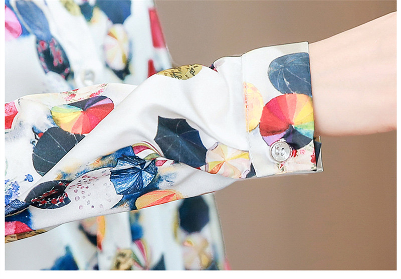 FANIECES блузка женская Alkalmi nyári, geometrikus nyomtatású ingek, hosszú ujjú, egysoros ing Divat irodai női felsők 6171