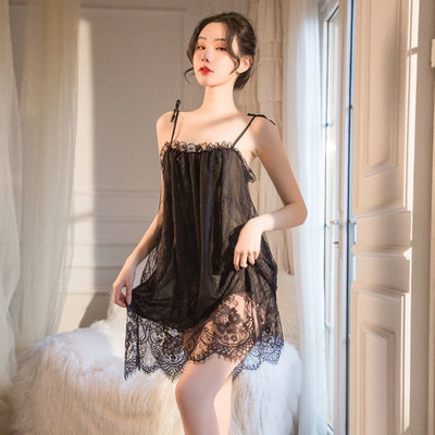 Szexi Pizsama Női Csipke Slip Ruha Bő Ruhák Hálóing Alvó Nyári Ruházat Selyem Új Szexi Héjféli 2022 Pizsama Pizsama