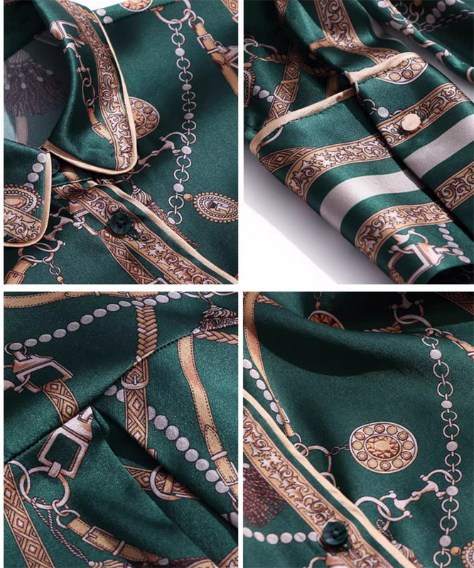 FANIECES S-3XL Vintage Printed 2024 Suvine naiste vabaaja pluus, pikkade varrukatega nööbid Oversize satiinsärk Naiste lahtised topid 6516