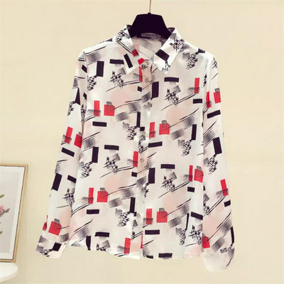 FANIECES S-4XL блузка женская Női ruházat Hosszú ujjú blúz Elegáns nyomott ing Őszi irodai felsők Blusas De Mujer 6669