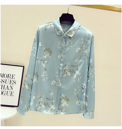 FANIECES S-4XL Fashoin virágmintás blúz ingek Női hosszú ujjú felsők Őszi kauzális bő ruhák Blusa Mujer 6375