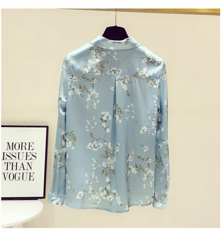 FANIECES S-4XL Fashoin virágmintás blúz ingek Női hosszú ujjú felsők Őszi kauzális bő ruhák Blusa Mujer 6375