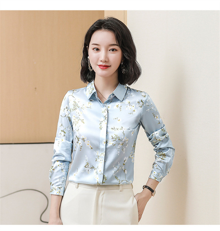 FANIECES S-4XL Fashoin virágmintás blúz ingek Női hosszú ujjú felsők Őszi kauzális bő ruhák Blusa Mujer 6375