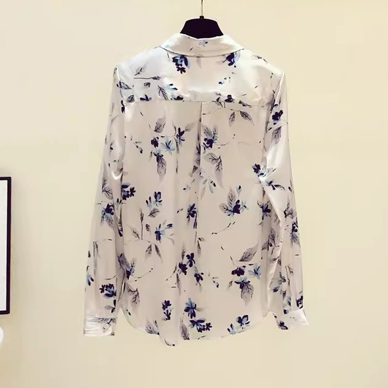 FANIECES S-4XL Fashoin virágmintás blúz ingek Női hosszú ujjú felsők Őszi kauzális bő ruhák Blusa Mujer 6375