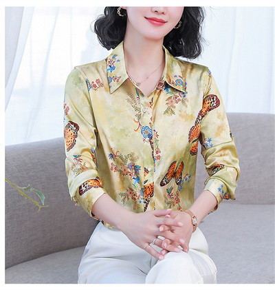 FANIECES S-4XL Nagy méretű szatén selyem felsők Elegáns hosszú ujjú ing női tavaszi nyár divatos alkalmi gombos ing 6539