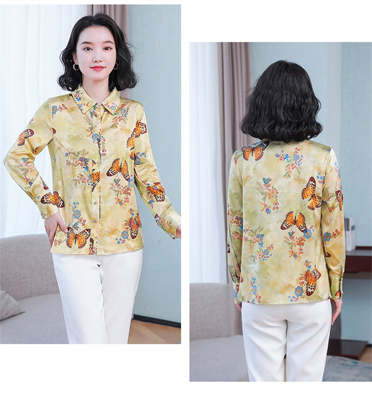 FANIECES S-4XL Nagy méretű szatén selyem felsők Elegáns hosszú ujjú ing női tavaszi nyár divatos alkalmi gombos ing 6539