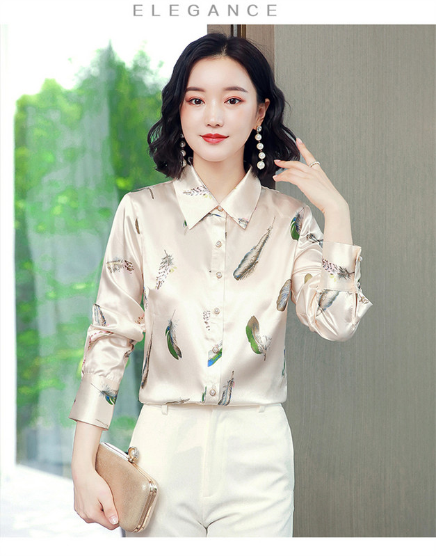 FANIECES S-4XL Kevadvintage satiinist naiste pluus Sügisene polo krae nööbiga pikkade varrukatega särk Elegantne vabaaja topid 6197