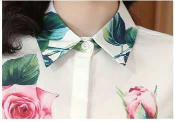 FANIECES S-3XL 한국인후기많은옷 camisas Wear Работни женски блузи Риза с флорален принт Летни топове Корейска ежедневна блуза Дамски блузи 6798