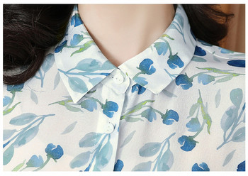 FANIECES S-3XL Блуза с флорални щампи Лятна дамска риза с къс ръкав 2024 Модни работни празнични горнища Ежедневни Blusas Туника 6800﻿
