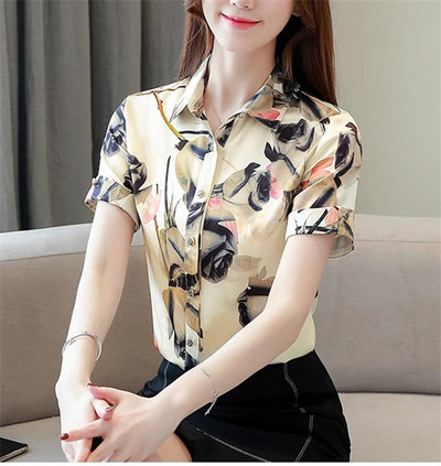 FANIECES S-3XL قمصان وبلوزات camisas e blusas πουκάμισα μπλούζες Κομψό γυναικείο πουκάμισο Κομψό κοντομάνικο πουκάμισο μόδας Casual μπλουζάκια