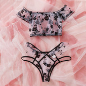 S-3XL Liela izmēra sieviešu eksotiskas apakšveļas komplekts Perspektīvas mežģīņu krūštura biksīšu komplekti Erotiski seksīga apakšveļa volānveida naktskrekls tīkliņkleita sekss