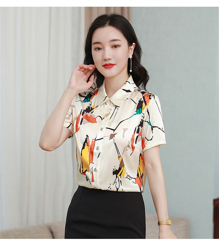 FANIECES S-3XL Modna ženska košulja od šifona u boji marelice Ležerna majica kratkih rukava Chic ženska bluza i košulje Elegantne bluze