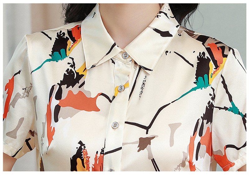 FANIECES S-3XL Modna ženska košulja od šifona u boji marelice Ležerna majica kratkih rukava Chic ženska bluza i košulje Elegantne bluze