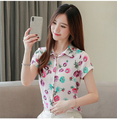 FANIECES S-3XL camisas e blusas Bluză florală de zi cu zi cămașă cu mânecă scurtă cu nasturi imprimeu cu guler răsturnat Topuri casual