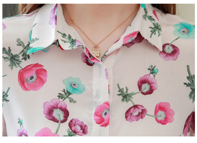 FANIECES S-3XL camisas e blusas Bluză florală de zi cu zi cămașă cu mânecă scurtă cu nasturi imprimeu cu guler răsturnat Topuri casual