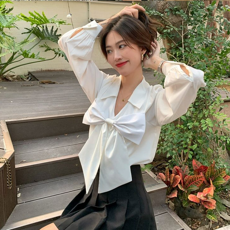 Édes ingek Női Fehér Lányos Tervező Temper Koreai Stílus Divat Ruhák S-3XL Camisas Modern Kawaii Pure Preppy Hipsters