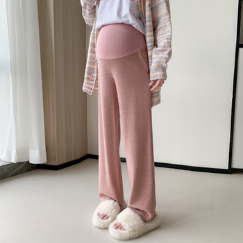 Φθινοπωρινά και χειμωνιάτικα casual έγκυες γυναίκες κασμίρ παντελόνι εγκυμοσύνης παντελόνι κοιλιάς με φαρδύ πόδι Κορεάτικο στυλ Ρούχα αθλητικά παντελόνια
