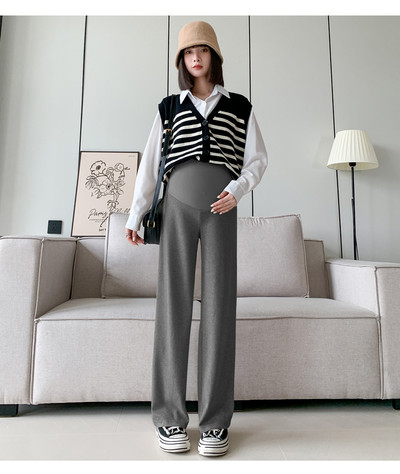 Sügis- ja talv vabaaja rasedate naiste kašmiirpüksid rasedatele laia säärega kõhupüksid Korea stiilis riided spordipüksid