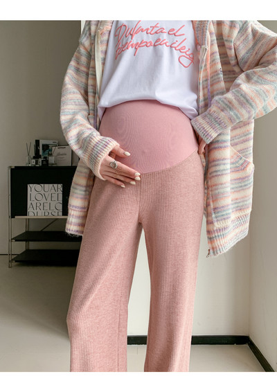 Sügis- ja talv vabaaja rasedate naiste kašmiirpüksid rasedatele laia säärega kõhupüksid Korea stiilis riided spordipüksid