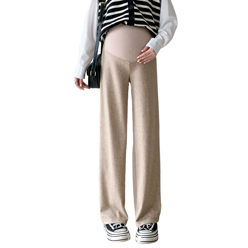 Sügis- ja talv vabaaja rasedate naiste kašmiirpüksid rasedatele laia säärega kõhupüksid Korea stiilis riided spordipüksid