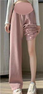 Venitatud rasedate kõhupüksid, pikad vabad vabaaja püksid rasedatele naistele laia säärega Empired püksid pluss suuruses raseduse triibulised püksid