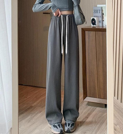 Venitatud rasedate kõhupüksid, pikad vabad vabaaja püksid rasedatele naistele laia säärega Empired püksid pluss suuruses raseduse triibulised püksid