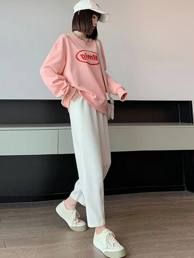 M-4XL Rasedate Naiste Puuvillane Fliis Redis Püksid Sügis pahkluuni Rasedatele Velvetist püksid Kõrge vöökohaga Raseduse dressipüksid