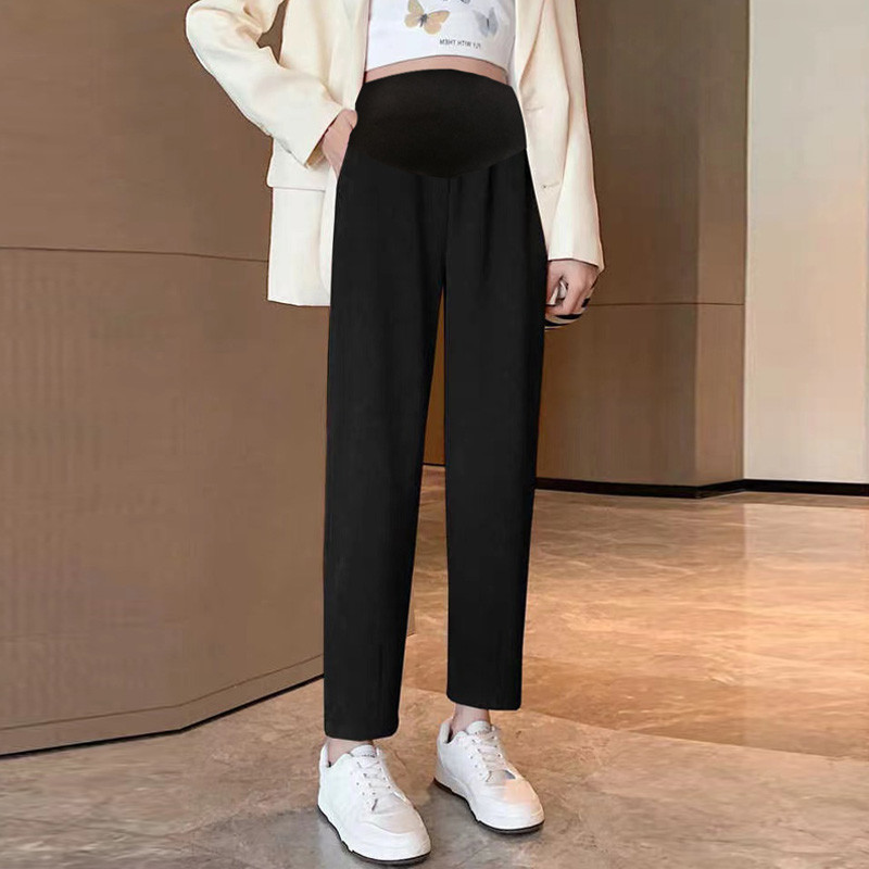 M-4XL Rasedate Naiste Puuvillane Fliis Redis Püksid Sügis pahkluuni Rasedatele Velvetist püksid Kõrge vöökohaga Raseduse dressipüksid