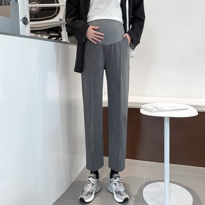 Jó minőségű Nyári bő terhes nadrág divat vastag bő szabadidő öltöny nadrág sith zseb kismama egyenes nadrág