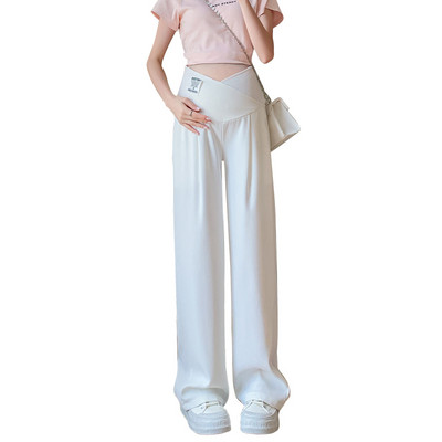 Tavaszi és őszi Terhesség Felsőruházat Téli Alacsony Alkalmi Terhes Női Nadrág koreai stílusú Kismama Hasnadrág Bő