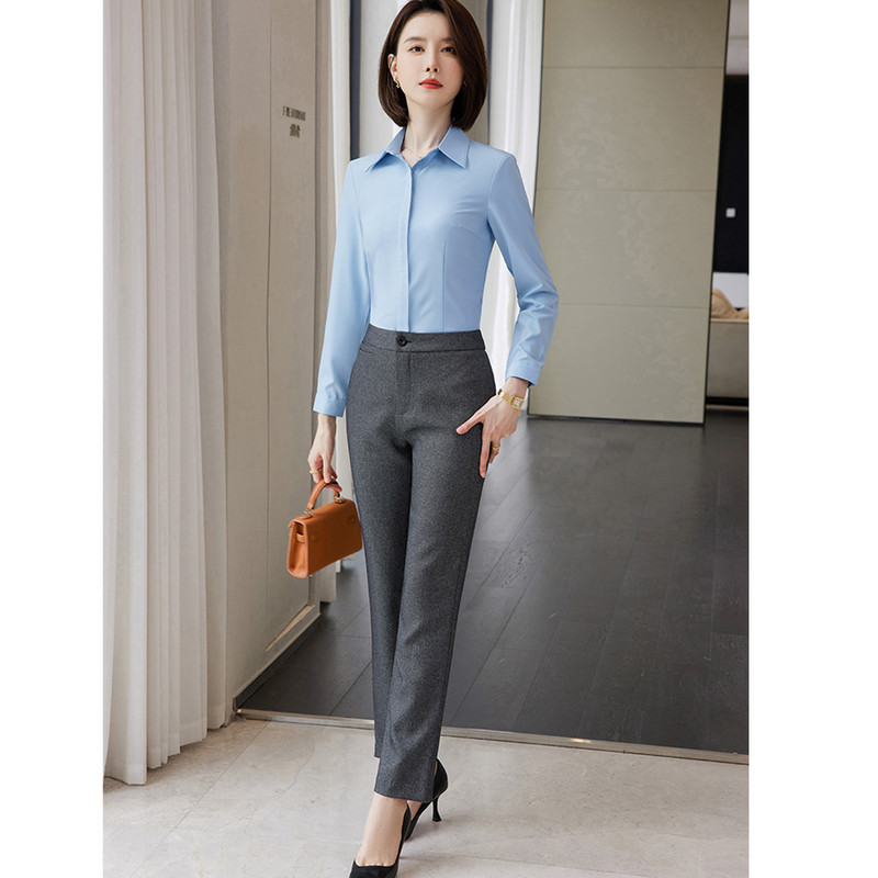 Divatos női karcsú fehér blúzok 2024 Egyszerű elegáns irodai üzleti alap felsők Sifon ingek koreai vintage hivatalos ruházat