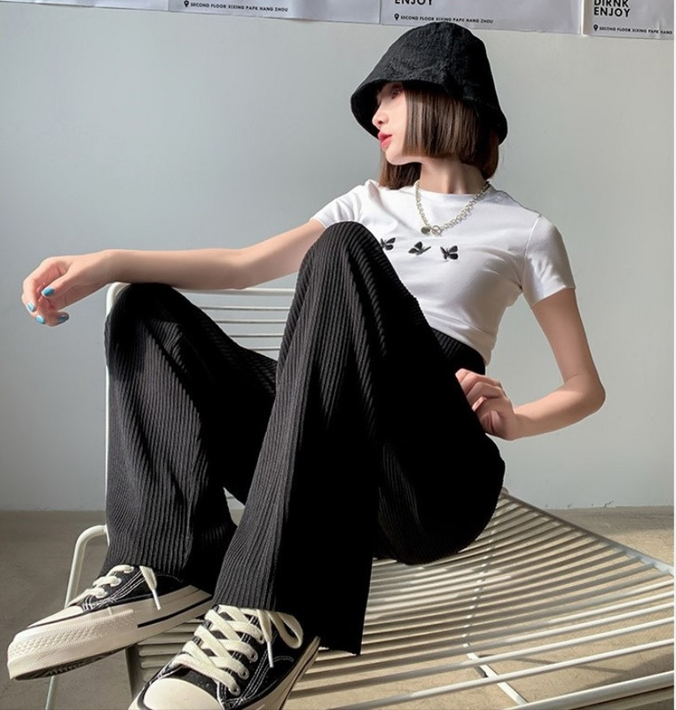 Pehmed õhukesed kõrge vöökohaga rasedate püksid suvised vabaaja püksid rasedatele laia jalaga kõhupükste pikendaja Premama rasedusriietus